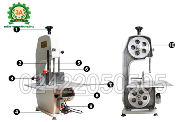 Cấu tạo của Máy cưa xương 3A1,1Kw