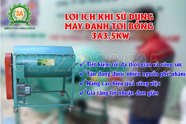Máy đánh tơi bông 3A3,5Kw (12)