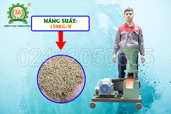 Máy ép cám viên 1 pha 3A3kw