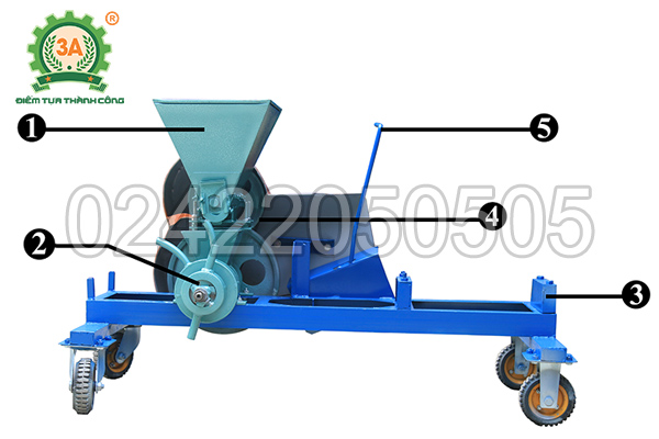 Cấu tạo của Máy ép cám viên nổi 3A16Hp