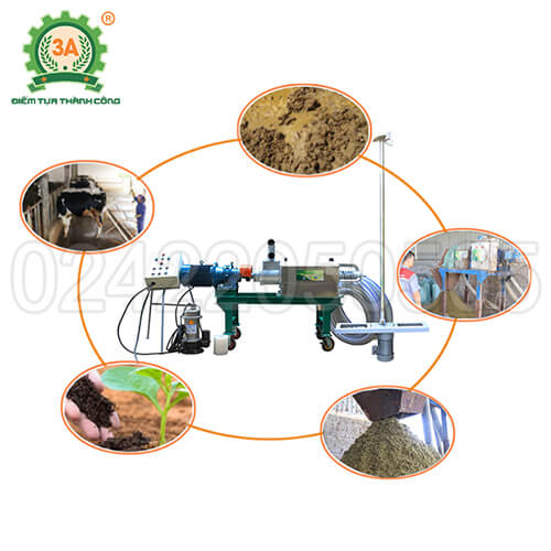 Máy ép phân lợn, bò 3A