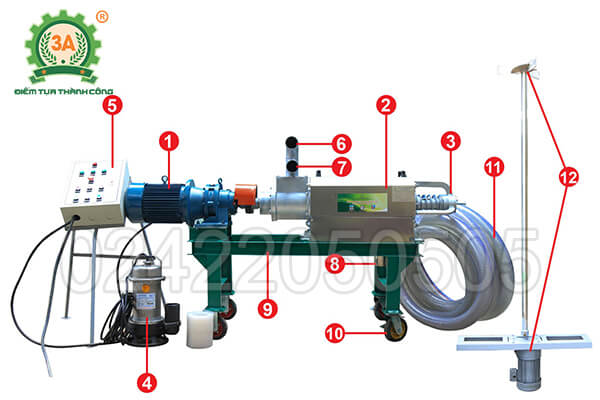Máy ép phân lợn, bò 3A (10)