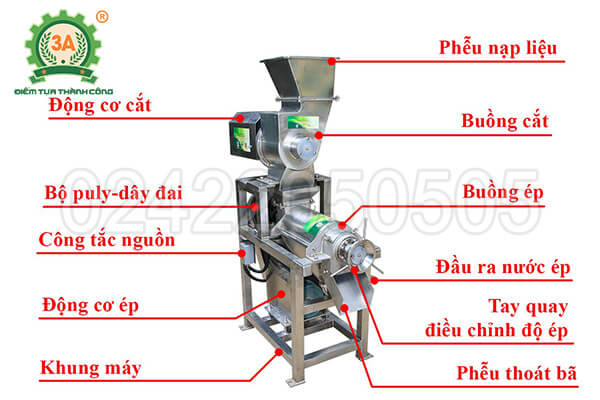 Máy ép trái cây công nghiệp 3A3kw (09)