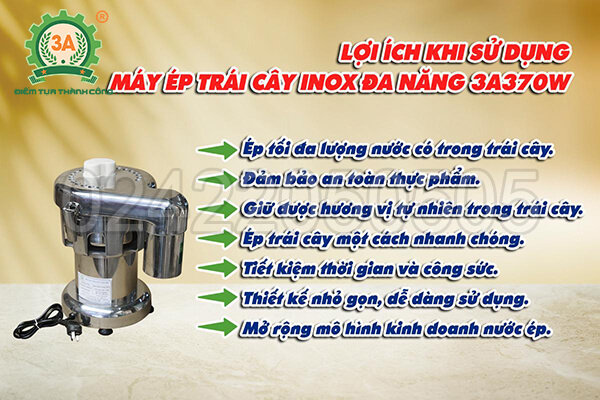 Máy ép trái cây inox đa năng 3A370W (14)