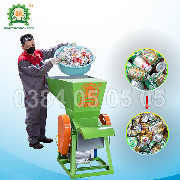Máy ép vỏ lon bia, coca 3A2,2Kw