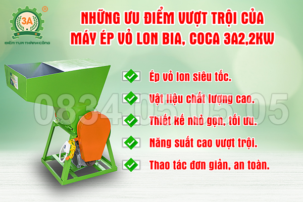 Máy ép vỏ lon bia, Coca