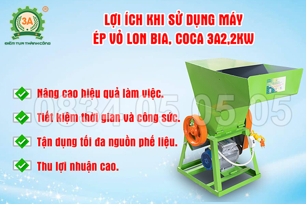 Máy ép vỏ lon bia, coca 