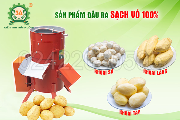 Máy gọt vỏ khoai tây, khoai lang 