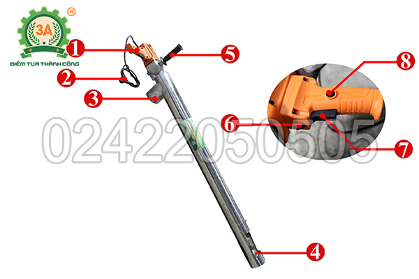 Cấu tạo của máy hút hạt cầm tay 3A