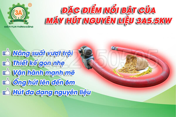 Máy hút nguyên liệu 3A5,5Kw (05)