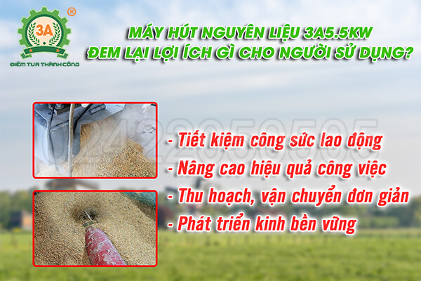Máy hút nguyên liệu 3A5,5Kw (09)