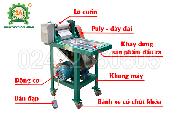 Cấu tạo Máy in chân tầng ong 3A2,2Kw