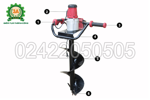 Cấu tạo của Máy khoan lỗ trồng cây chạy điện 3A