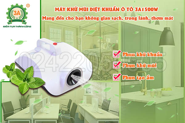 Máy khử mùi diệt khuẩn ô tô 3A1500W (08)
