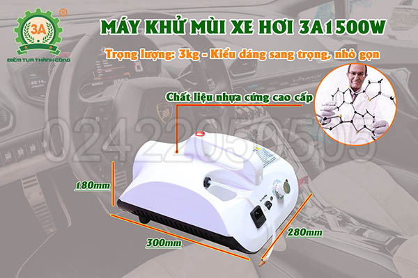 Máy khử mùi diệt khuẩn ô tô 3A1500W (10)