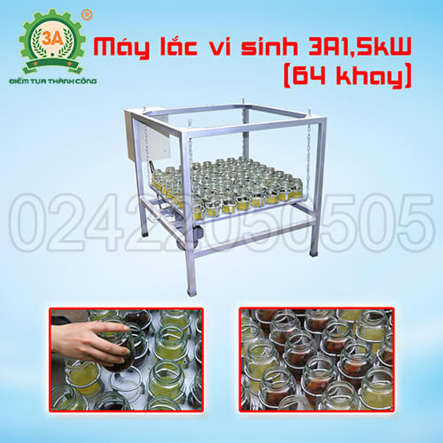 Máy lắc vi sinh 3A1,5kW (64 khay)