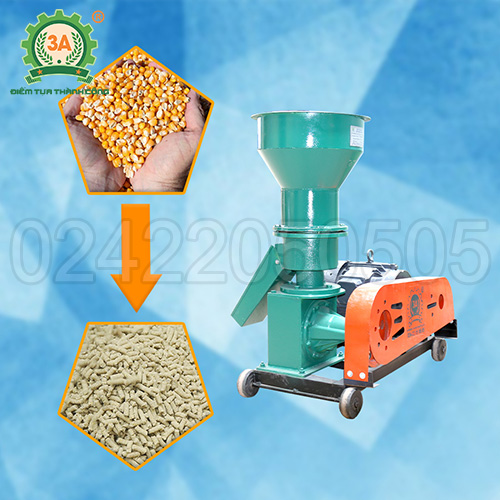 Máy làm cám viên trục đứng đa năng 3A5,5kw