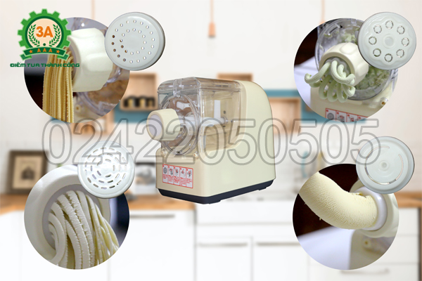 Máy làm mì tươi 3A được trang bị nhiều loại khuôn ép khác nhau