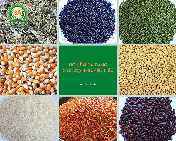 Máy nghiền bột rau má, ngũ cốc khô 3A3,5Kw (07)