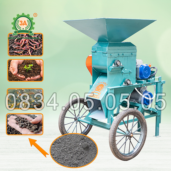 Máy nghiền đất 2 tầng di động 3A4,4KW