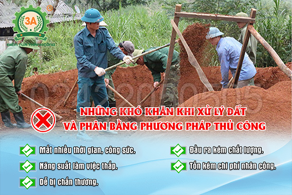 Những khó khăn khi nghiền đất, nghiền phân bằng phương pháp thủ công