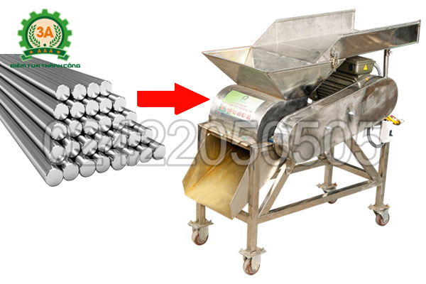 Máy nghiền nghệ 3A3Kw được làm bằng chất liệu Inox an toàn