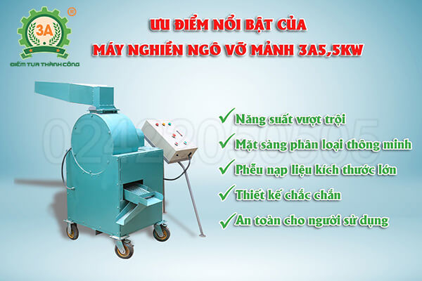 Máy nghiền ngô vỡ mảnh 3A5,5KW (05)