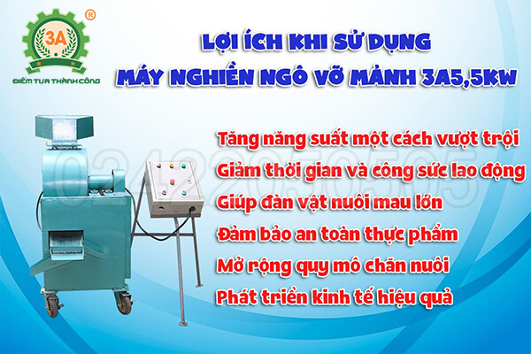 Máy nghiền ngô vỡ mảnh 3A5,5KW (13)