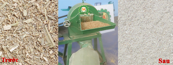 Dăm bào được nghiền bởi Máy nghiền cám, mùn cưa 3A7,5Kw (loại không vòi hút)