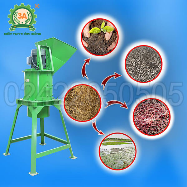 Máy nghiền tơi phân bón 3A7,5Kw
