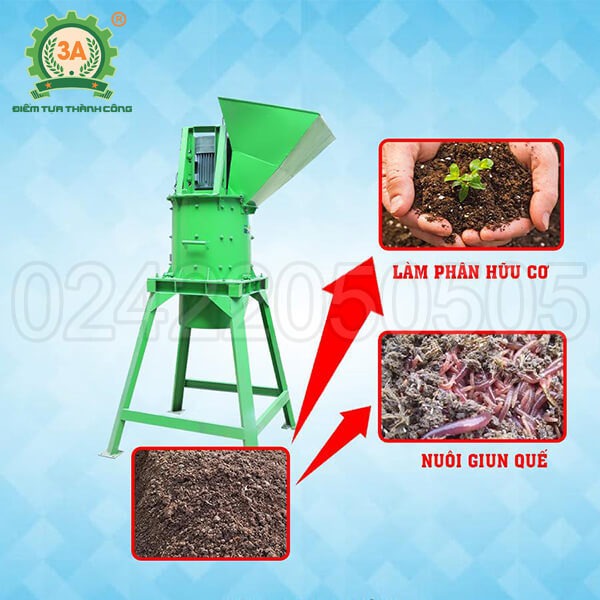 Máy nghiền tơi phân bón 3A7,5Kw (03)
