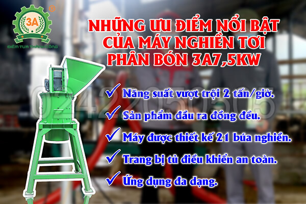 Máy nghiền tơi phân bón 3A7,5Kw (06)