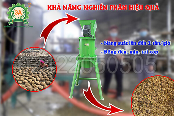 Máy nghiền tơi phân bón 3A7,5Kw (08)