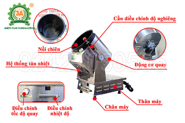 Máy rang cơm, xào rau tự động 3A (13)