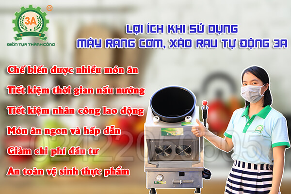 Máy rang cơm, xào rau tự động 3A (14)
