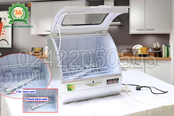 Máy rửa bát gia đình 3A1200W có thiết kế nhỏ gọn