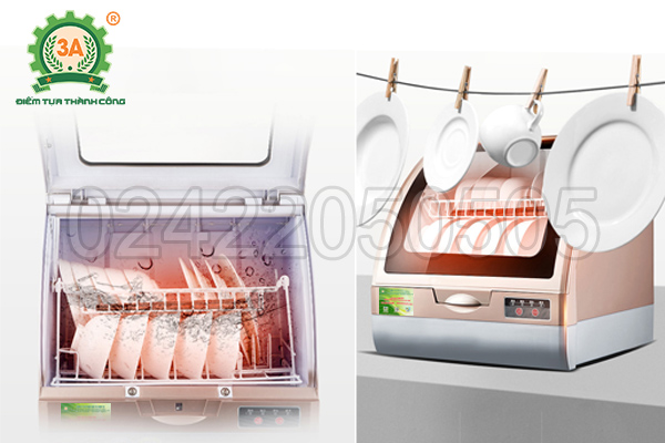 Nhiệt độ nước của máy rửa bát 3A1200W đạt 70 độ C