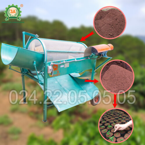 Máy sàng phân bón lồng quay 3A0,5Kw
