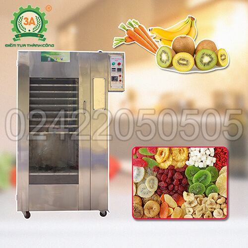 Máy sấy hải sản inox 3A4kW (20 khay)