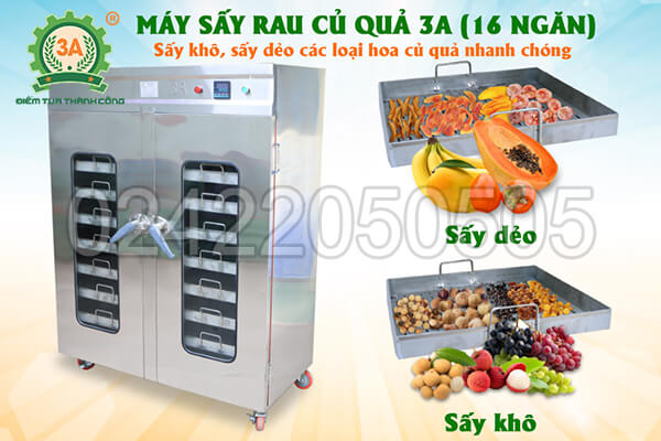 Máy sấy rau củ quả 3A 16 ngăn