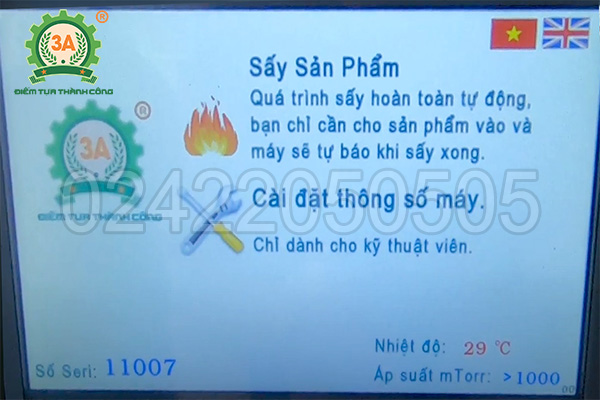 Máy sấy khô thăng hoa 3A