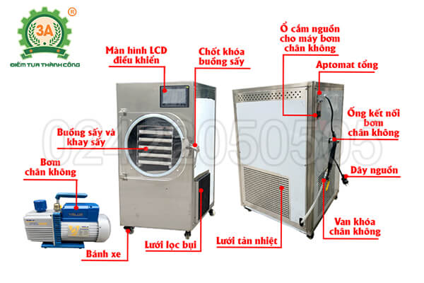 Máy sấy thăng hoa đông trùng hạ thảo 3A 5Kg/mẻ (21)