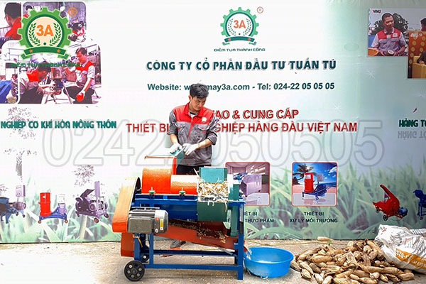 Máy tách hạt ngô cả vỏ 3A3,5Kw (05)
