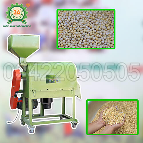Máy tách vỏ đậu nành khô 3A4kW