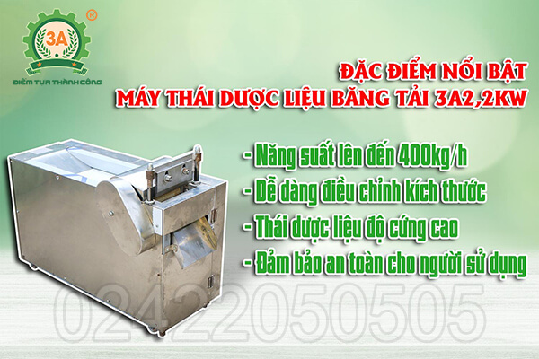 Máy thái dược liệu băng tải 3A2,2kW (09)