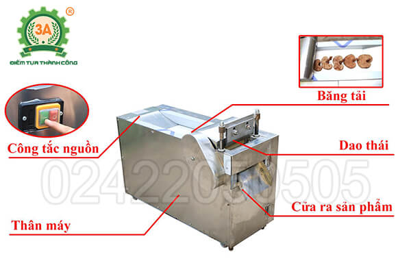 Máy thái dược liệu băng tải 3A2,2kW (13)