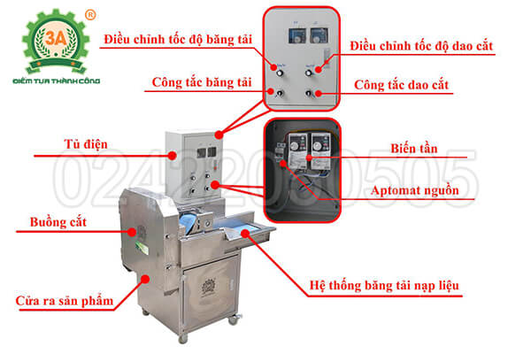 Máy thái hành lá công nghiệp 3A1,2kw (08)