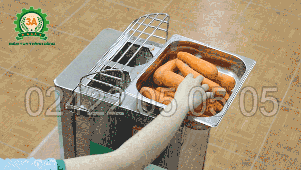 Máy thái lát, sợi rau củ quả 3A có năng suất ấn tượng
