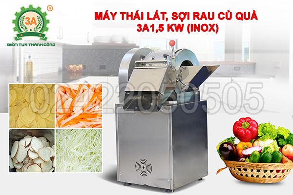 Máy thái lát, sợi rau củ quả 3A1,5kw (04)