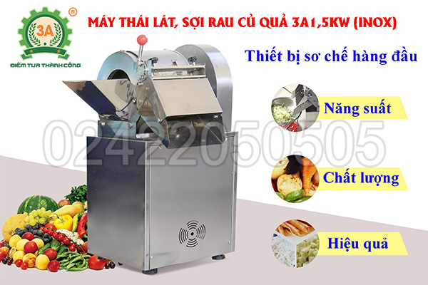 Máy thái lát, sợi rau củ quả 3A1,5kw (11)